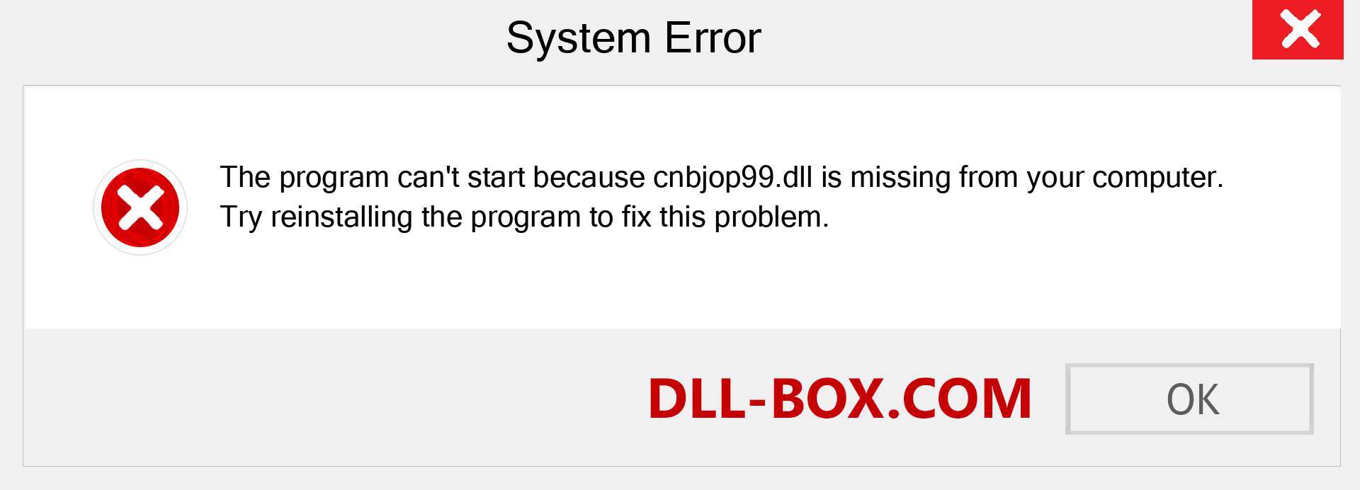  cnbjop99.dll file is missing?. Download for Windows 7, 8, 10 - Fix  cnbjop99 dll Missing Error on Windows, photos, images